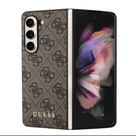 Guess 4G Charm Back Cover do Samsung Galaxy Z Fold 5, brązowe