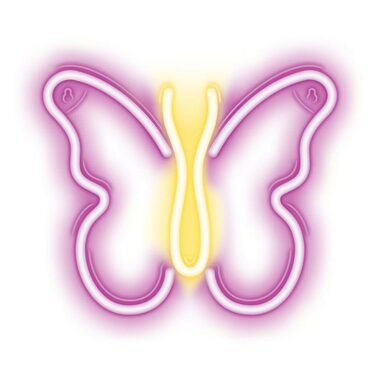 Neolia Dekoracyjny neon LED Motyl różowy / 5V