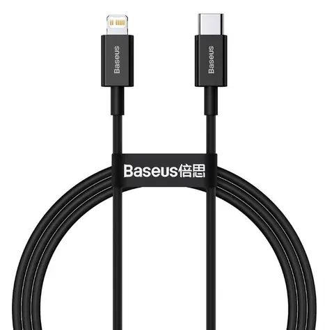 Baseus CATLYS-A01 Kabel USB-C (M) - Lightning (M) 1 m czarny / 20W