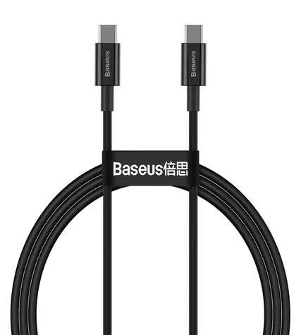Baseus CATYS-B01 Kabel USB-C (M) - USB-C (M) 1 m czarny / 100W