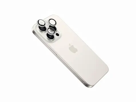 FIXED Szkło aparatu Szkło ochronne obiektywu aparatu do Apple iPhone 15 Pro/ 15 Pro Max srebrne