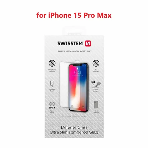 Swissten Ochronne Szkło Hartowane RE 2.5D Do Apple iPhone 15 Pro Max 