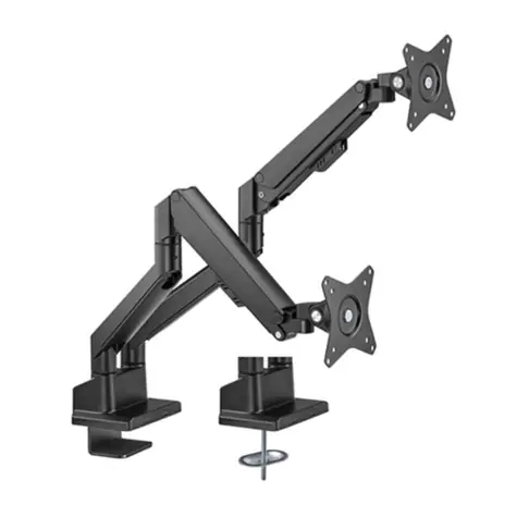 Brateck LDT62-C024 / Uchwyt do monitora / dwa ramiona / nośność 2x 9 kg / VESA 75 i 100