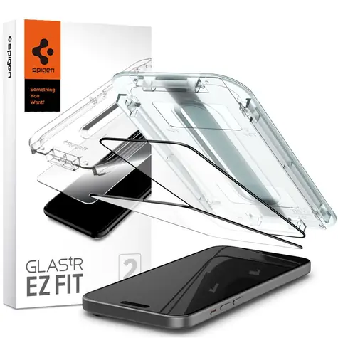 Szkło ochronne Spigen Glass tR EZ Fit 2 Pack do Apple iPhone 15 Pro FC w kolorze czarnym