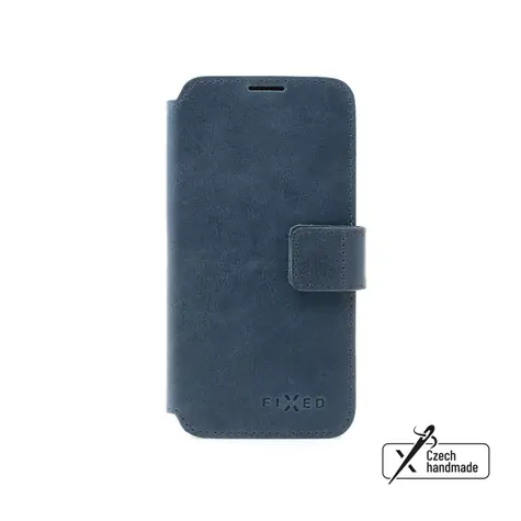 FIXED Skórzane etui typu ProFit Book do Apple iPhone 15 Pro w kolorze niebieskim