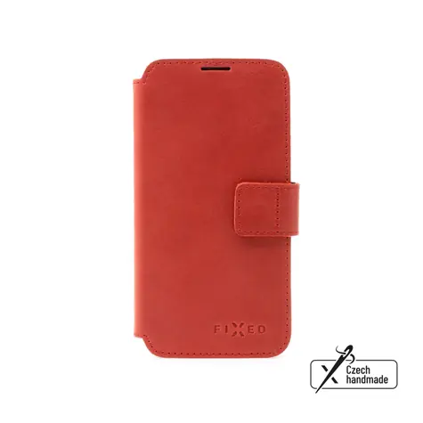 FIXED Skórzane etui typu ProFit Book do Apple iPhone 15 Pro w kolorze czerwonym
