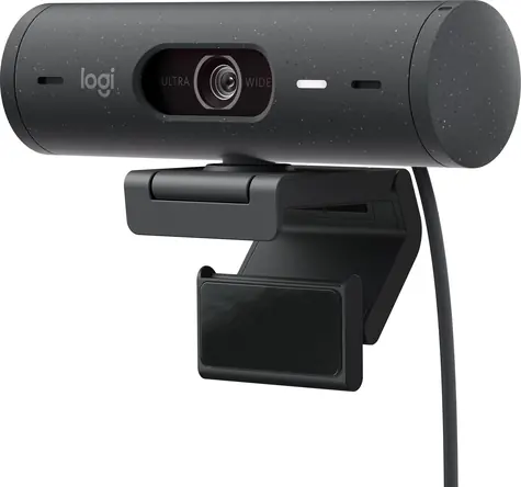 Logitech Brio 500 czarna / Kamera internetowa / FHD / 4X zoom cyfrowy / podwójny mikrofon / USB-C