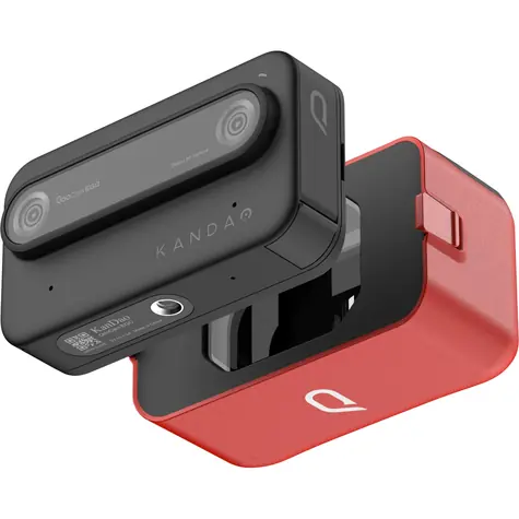 Kamera Kandao QooCam EGO 3D czarna / Kamera cyfrowa 2,54" / dwa obiektywy / 4K 3840 x 1920 / microSD 