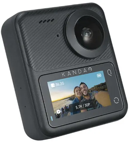 Kandao QooCam 3 / Kamera akcji / 360° / 5,7K / 62MP / IP68 / Wi-Fi / BT / microSD / 1600mAh