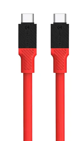 Cable Tactical Fat Man USB-C/USB-C 1m czerwony