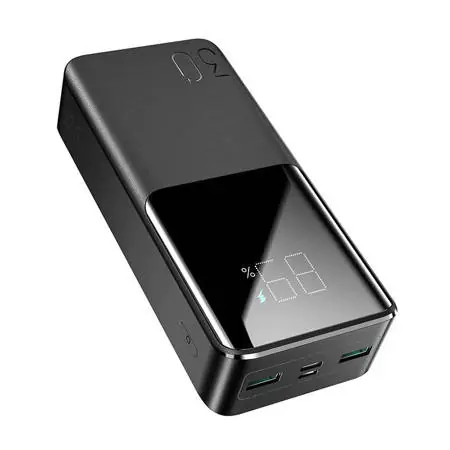 Joyroom JR-QP193 czarny / Power Bank / 30000mAh / 2xUSB / USB-C / Micro-USB / 22,5 W 