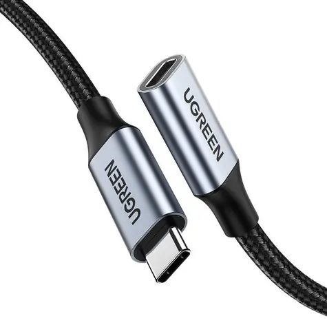 Ugreen US372 Kabel USB-C 3.1 Gen2 (M) - USB-C 3.1 Gen2 (F) 1m czarny / 100W / 4K