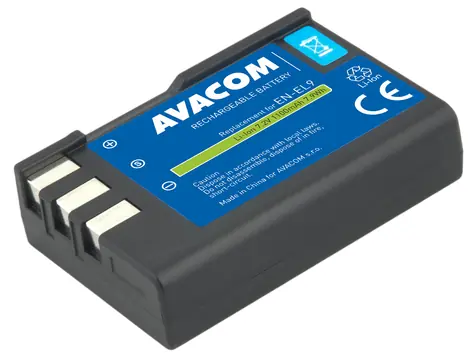 Avacom Zapasowy akumulator Nikon EN-EL9 i EN-EL9A i EN-EL9E / Li- ION / 7,2 V / 1100 mAh / 7,9 Wh