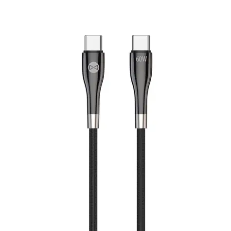 Kabel Forever Sleek USB-C (M) - USB-C (M) (60W) 1m czarny 