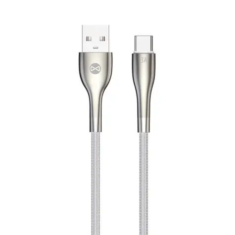 Kabel Forever Sleek USB-A (M) - USB-C (M) 1m biały / 3 A