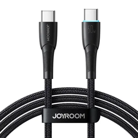 Joyroom SA32-CC3 Kabel ładujący USB-C (M) - USB-C (M) 60 W 1,0 m czarny