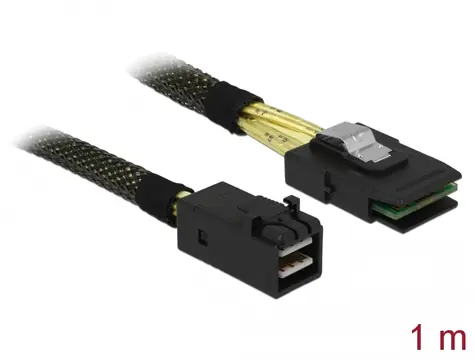 Kabel DeLock Mini SAS HD SFF-8643 (M) - Mini SAS SFF-8087 (M) 1m czarny