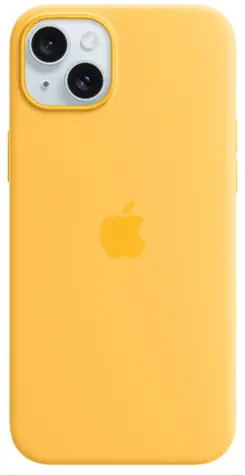 Silikonowe etui Apple z MagSafe do iPhone'a 15 PLUS w kolorze żółtym