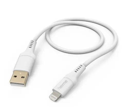 HAMA 201568 Kabel USB-A (M) - Lightning (M) 1,5m biały