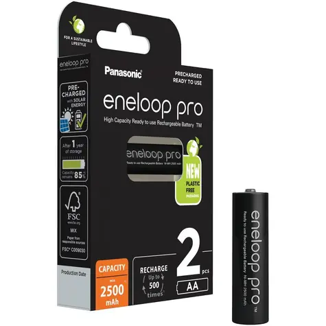 Akumulator Panasonic Eneloop Pro AA 2500 mAh / 2 szt. w opakowaniu
