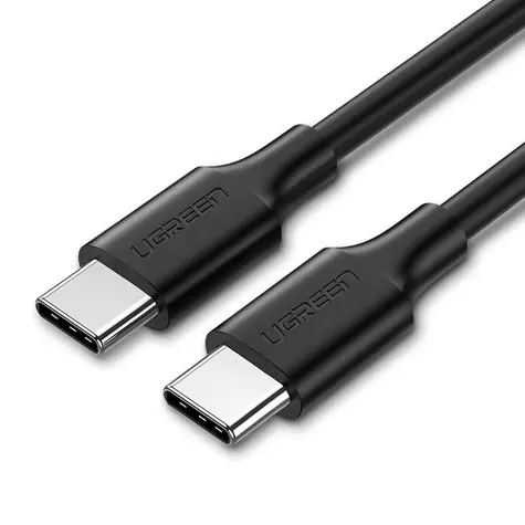 Ugreen US286 Kabel ładujący USB-C (M) - USB-C (M) 0,5 m czarny / QC3.0