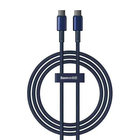 Baseus Tungsten Gold Kabel USB-C na USB-C 1m niebieski / 2x USB-C (M) / 100W