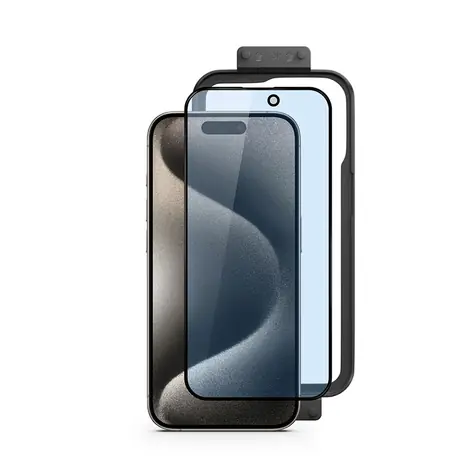 Epico 3D+ Glass Blue Light Protection Szkło ochronne do Apple iPhone 15 Pro / z ramką montażową