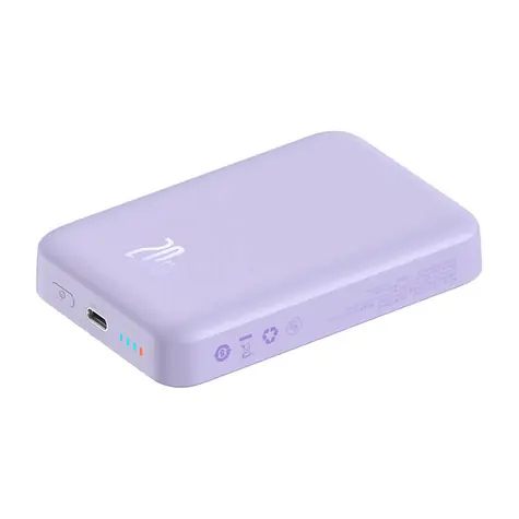 Baseus Magnetic Mini 10000mAh 20W fioletowy / 20W / 1x USB-C / MagSafe