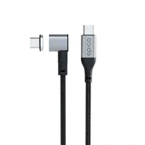 Kabel ładujący Epico Magnetic w oplocie USB-C na USB-C 2m, szary
