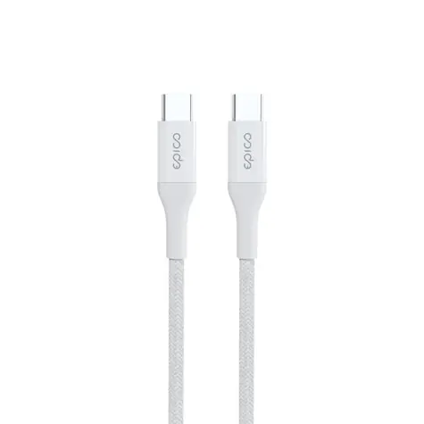 Kabel Epico w oplocie PD USB-C na USB-C 2m biały