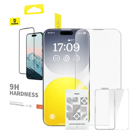 Baseus P60057404203-03 Diamentowe szkło hartowane do Apple iPhone 15 Pro Max / 0,3mm