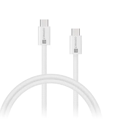 Connect IT Wirez USB-C - USB-C 60W 1m biały