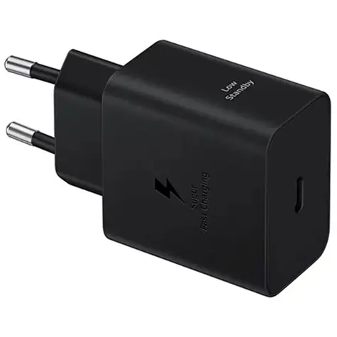 Ładowarka sieciowa Samsung z kablem USB-C (45W) czarna / kabel USB-C/USB-C (1,8m)