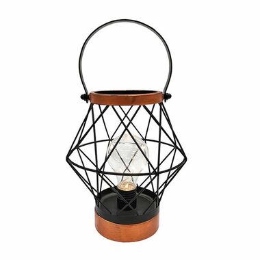 Latarnia metalowa Solight WO3105 z żarówką micro LED / 80lm / ciepła biel / 3xAA