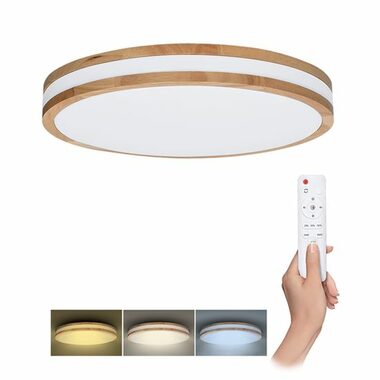 Oświetlenie LED Solight WO8008 z pilotem Woody / 60W / 4200lm / średnica 50cm