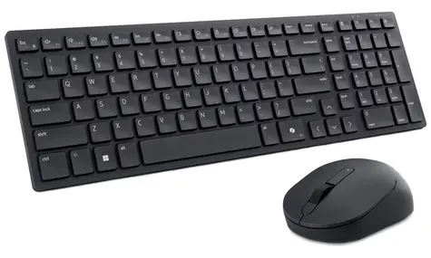 Zestaw klawiatury i myszy DELL KM555 czarny / bezprzewodowy / Bluetooth / 2,4 GHz / układ DE
