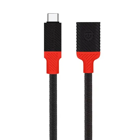Adapter Tactical Pin4Fun USB-C/Lightning 0,1m czarno-czerwony