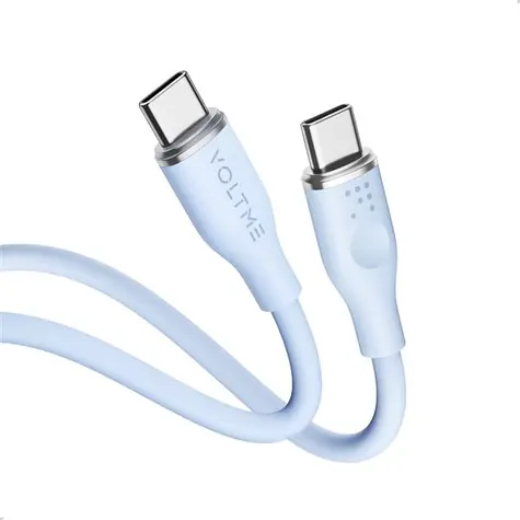 Kabel VOLTME Powerlink Moss Series CTC USB-C(M) 3A/60W 1m niebieski / 2x USB-C(M)