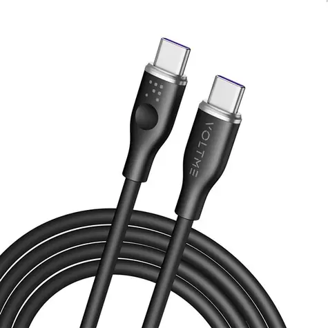 Kabel VOLTME Powerlink Moss Series CTC USB-C(M) 5A/100W 1,8m czarny / 2x USB-C(M)