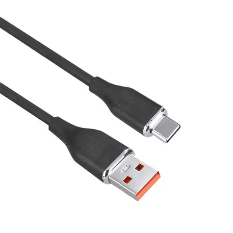 Solight SSC16005-S Kabel USB-C 3.1 (M) - USB-A 2.0 (M) 0,5 m czarny / silikon