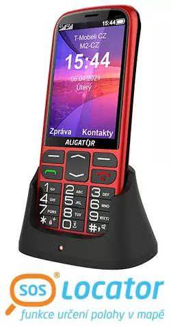 Aligator A830 Senior czerwony + podstawka ładująca