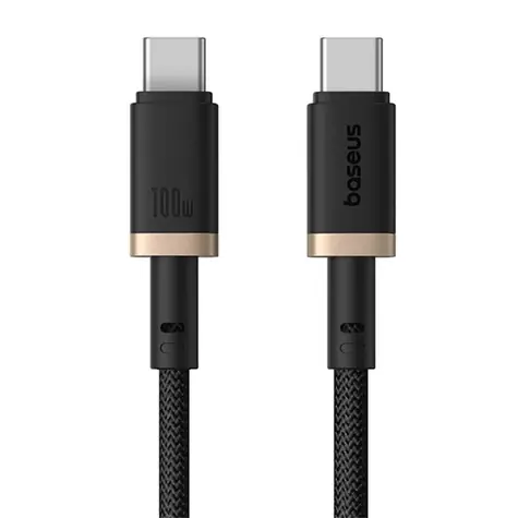 Baseus Dura (P10377803U01-02) Szybki kabel do ładowania USB-C/USB-C 100W 2m czarno-złoty