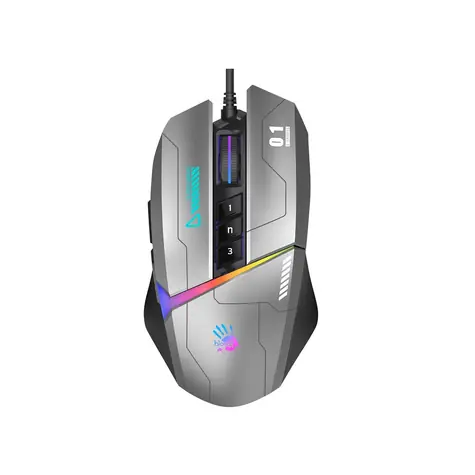 A4Tech Bloody Mouse W60 Max Activated szara / Mysz gamingowa / 12000DPI / 8 przycisków / USB / 1,8 m