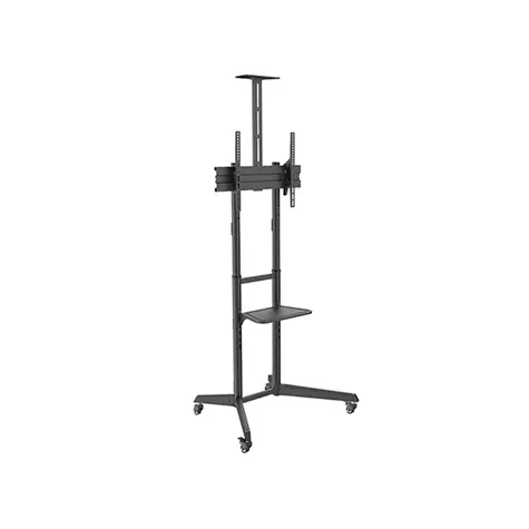 Brateck T1040T czarny / Stojak mobilny pod TV 37"-70" / nośność 50kg / 2 półki