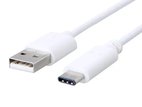 Kabel C-tech USB-C 1 m biały / USB 2.0 A (M) - USB-C (M)
