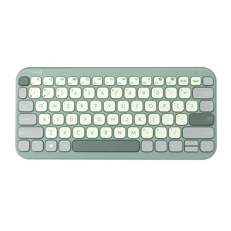 Asus Marshmallow KW100 zielony / klawiatura bezprzewodowa / klawisze o niskim profilu / układ CZ i SK 