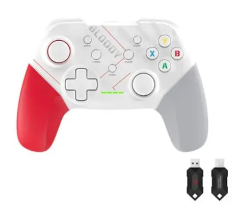 A4Tech Bloody GPW50 biały / Gamepad / PS3 / PC / Android / 2.4GHz / USB-C