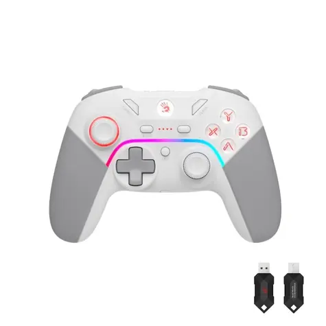 A4Tech Bloody GPW70 biały / Gamepad / PS3 / PC / Switch / Android / 2.4GHz / USB-C