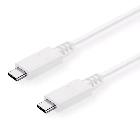 Kabel C-tech USB-C 2 m biały / USB-C (M) - USB-C (M)