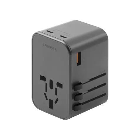 Energea TravelWorld uniwersalny adapter GAN65 szary / PD65W i PPS55W i QC3.0 / 65W 